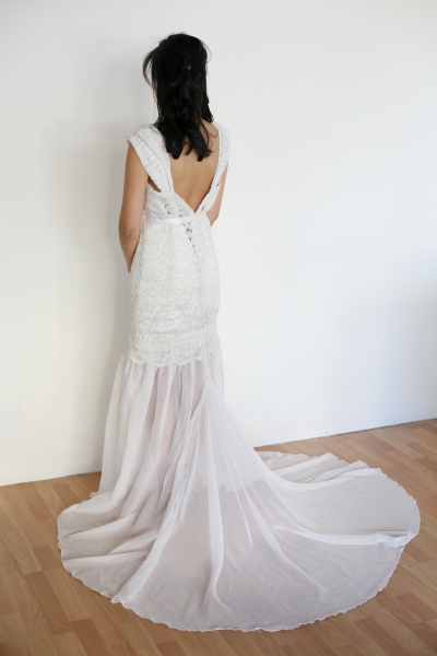 formal wedding gown back A Recycled Wedding Dress