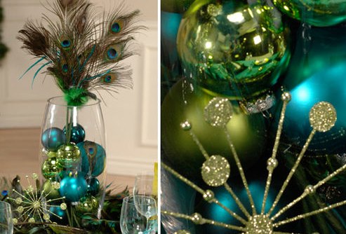 new year s eve themes ideas festive peacock 1 A Decorated Wedding Baubles