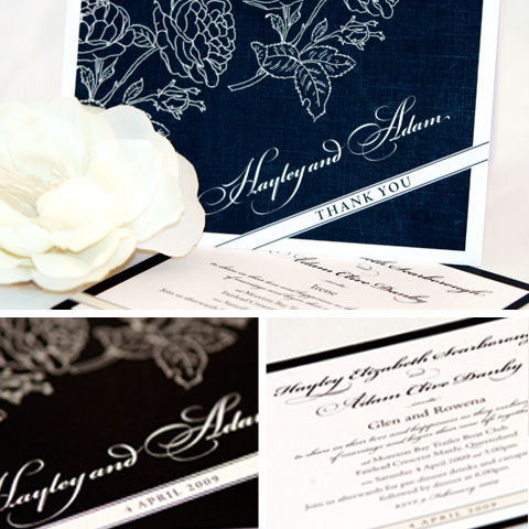 Monograms or'wedding logos' are a simple way to thread all your stationery
