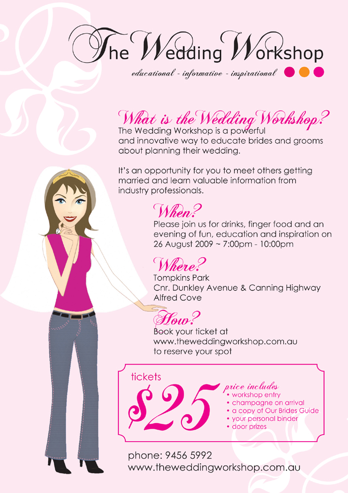 Book your ticket via The Wedding Workshop website Want more