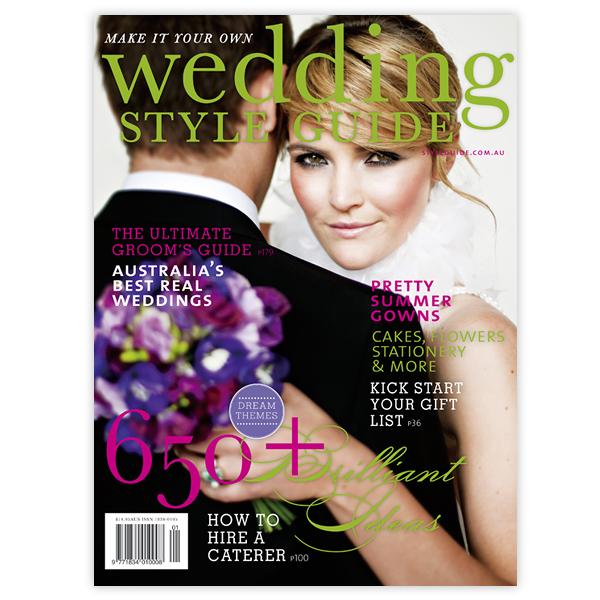 Backyard Bride feature on page 76 Cara and Michael's country wedding on 