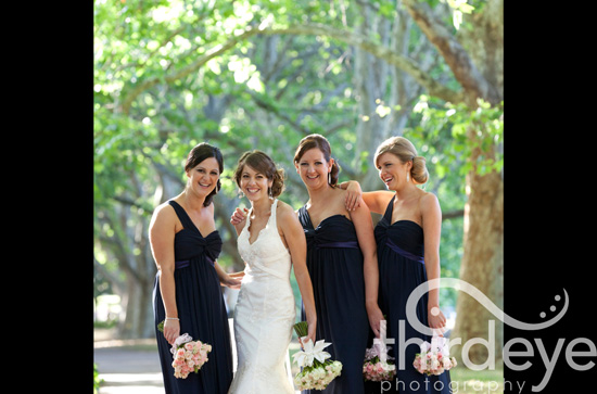 My bridesmaid 39s dresses were midnight blue and were from Brides Selection