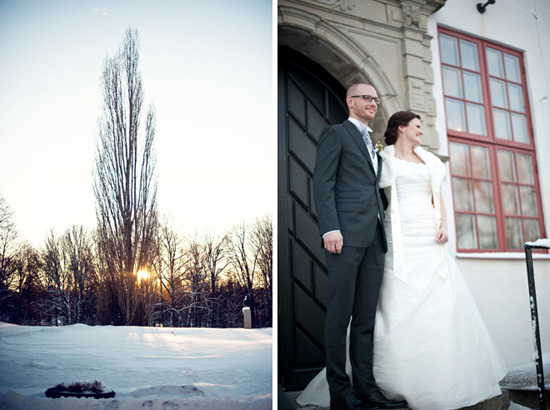 Sofia and Ander's Swedish Winter Wedding Shoot Polka Dot Bride