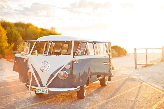 Crystal hired a VW Kombi van from Kuste Kombis to end the shoot