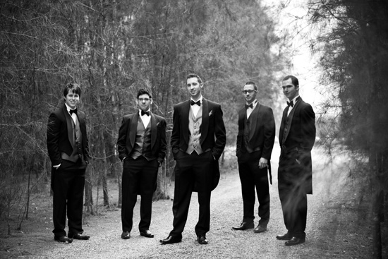 The groom and groomsmen wore suits from Spurling