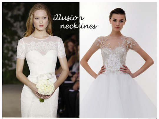 illusion and horsehair blog1 Wedding Dress Trends 2012