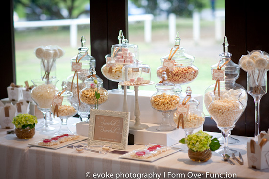 SugarCube set up a decadent lolly buffet in tones of white and beige