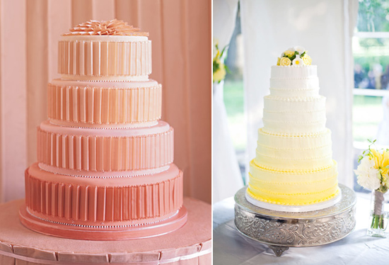 Brown ombre cake by Eat Cake photo by White Loft Studio via The Wedding 