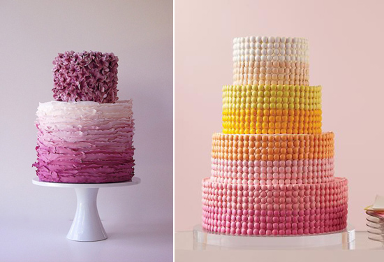 Ombre Wedding Cakes005 Ombre Wedding Cakes Purple ruffle ombre cake by 