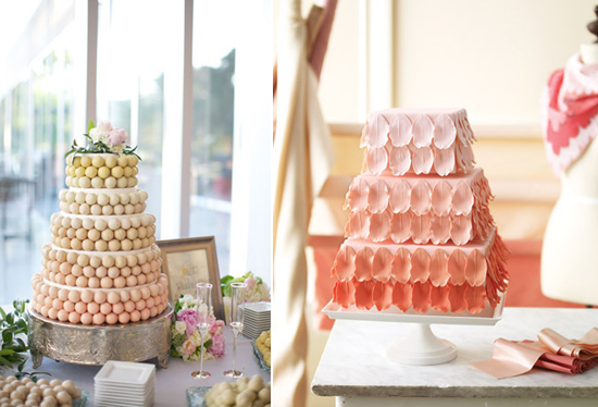 Cake ball ombre wedding cake