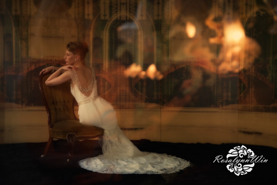 Rosalynn Win Sevilla Gown bridal wedding gown backless vintage inspired